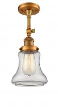 Innovations Lighting 201F-BB-G192 - Bellmont - 1 Light - 6 inch - Brushed Brass - Semi-Flush Mount