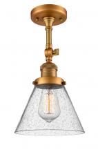 Innovations Lighting 201F-BB-G44 - Cone - 1 Light - 8 inch - Brushed Brass - Adjustable Semi-Flush Mount