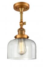 Innovations Lighting 201F-BB-G72 - Bell - 1 Light - 8 inch - Brushed Brass - Adjustable Semi-Flush Mount
