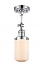 Innovations Lighting 201F-PC-G311 - Dover - 1 Light - 5 inch - Polished Chrome - Semi-Flush Mount