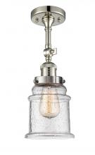 Innovations Lighting 201F-PN-G184 - Canton - 1 Light - 6 inch - Polished Nickel - Adjustable Semi-Flush Mount