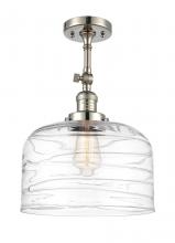 Innovations Lighting 201F-PN-G713-L - Bell - 1 Light - 12 inch - Polished Nickel - Adjustable Semi-Flush Mount