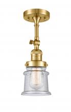 Innovations Lighting 201F-SG-G184S - Canton - 1 Light - 5 inch - Satin Gold - Adjustable Semi-Flush Mount