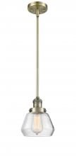 Innovations Lighting 201S-AB-G172 - Fulton - 1 Light - 7 inch - Antique Brass - Stem Hung - Mini Pendant