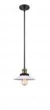 Innovations Lighting 201S-BAB-G1 - Halophane - 1 Light - 9 inch - Black Antique Brass - Stem Hung - Mini Pendant