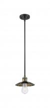 Innovations Lighting 201S-BAB-M17-BK - Scallop - 1 Light - 8 inch - Black Antique Brass - Mini Pendant