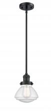 Innovations Lighting 201S-BK-G324 - Olean - 1 Light - 7 inch - Matte Black - Stem Hung - Mini Pendant