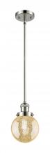 Innovations Lighting 201S-PN-G208-6 - Beacon - 1 Light - 6 inch - Polished Nickel - Stem Hung - Mini Pendant