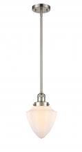  201S-SN-G661-7 - Bullet - 1 Light - 7 inch - Brushed Satin Nickel - Stem Hung - Mini Pendant