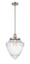  201S-SN-G664-12 - Bullet - 1 Light - 12 inch - Brushed Satin Nickel - Stem Hung - Mini Pendant