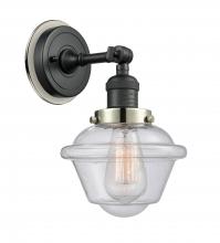 Innovations Lighting 203BK-BPPN-HRPN-G534 - Oxford - 1 Light - 8 inch - Matte Black - Sconce