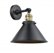 Innovations Lighting 203SW-BAB-M10-BK - Briarcliff - 1 Light - 10 inch - Black Antique Brass - Sconce