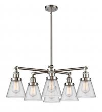 Innovations Lighting 207-6CR-SN-G62 - Small Cone 6 Light Chandelier