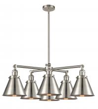 Innovations Lighting 207-6CR-SN-M13-SN - Appalachian 6 Light Chandelier