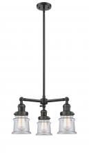Innovations Lighting 207-OB-G182S - Canton - 3 Light - 18 inch - Oil Rubbed Bronze - Stem Hung - Chandelier