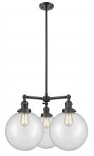 Innovations Lighting 207-OB-G202-10 - Beacon - 3 Light - 24 inch - Oil Rubbed Bronze - Stem Hung - Chandelier
