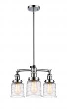 Innovations Lighting 207-PC-G513 - Bell - 3 Light - 19 inch - Polished Chrome - Stem Hung - Chandelier