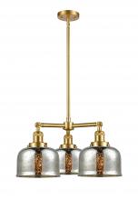 Innovations Lighting 207-SG-G78 - Bell - 3 Light - 22 inch - Satin Gold - Stem Hung - Chandelier