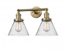 Innovations Lighting 208-BB-G44 - Cone - 2 Light - 18 inch - Brushed Brass - Adjustable Bath Vanity Light