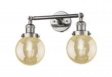 Innovations Lighting 208-PN-G208-6 - Beacon - 2 Light - 17 inch - Polished Nickel - Adjustable Bath Vanity Light