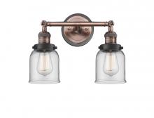 Innovations Lighting 208BP-ACBK-G52 - Bell - 2 Light - 16 inch - Antique Copper - Bath Vanity Light