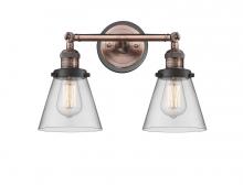 Innovations Lighting 208BP-ACBK-G62 - Cone - 2 Light - 16 inch - Antique Copper - Bath Vanity Light