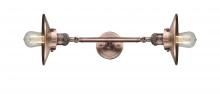 Innovations Lighting 208L-AC-M3 - Railroad - 2 Light - 8 inch - Antique Copper - Bath Vanity Light