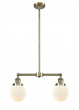 Innovations Lighting 209-AB-G201-6 - Beacon - 2 Light - 23 inch - Antique Brass - Stem Hung - Adjustable Island Light