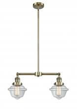 Innovations Lighting 209-AB-G532 - Oxford - 2 Light - 24 inch - Antique Brass - Stem Hung - Adjustable Island Light
