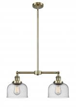 Innovations Lighting 209-AB-G74 - Bell - 2 Light - 21 inch - Antique Brass - Stem Hung - Adjustable Island Light