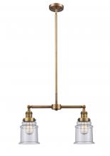 Innovations Lighting 209-BB-G184 - Canton - 2 Light - 21 inch - Brushed Brass - Stem Hung - Adjustable Island Light