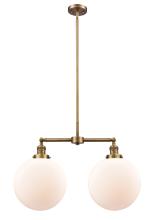 Innovations Lighting 209-BB-G201-12 - Beacon - 2 Light - 27 inch - Brushed Brass - Stem Hung - Island Light