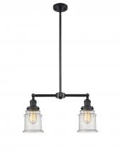 Innovations Lighting 209-BK-G184 - Canton - 2 Light - 21 inch - Matte Black - Stem Hung - Adjustable Island Light