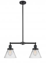 Innovations Lighting 209-OB-G42 - Cone - 2 Light - 21 inch - Oil Rubbed Bronze - Stem Hung - Island Light