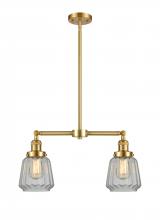 Innovations Lighting 209-SG-G142 - Chatham - 2 Light - 21 inch - Satin Gold - Stem Hung - Adjustable Island Light