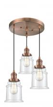 Innovations Lighting 211/3-AC-G182 - Canton 3 Light Multi-Pendant