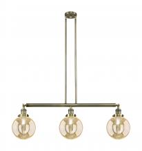 Innovations Lighting 213-AB-G208-8 - Beacon - 3 Light - 41 inch - Antique Brass - Stem Hung - Adjustable Island Light