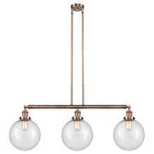 Innovations Lighting 213-AC-G204-10 - Beacon - 3 Light - 42 inch - Antique Copper - Stem Hung - Island Light