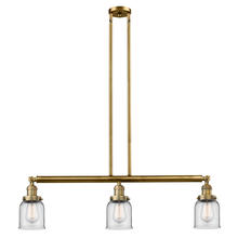 Innovations Lighting 213-BB-G52 - Bell - 3 Light - 38 inch - Brushed Brass - Stem Hung - Adjustable Island Light
