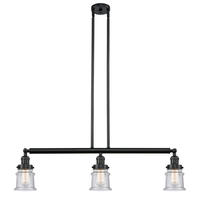 Innovations Lighting 213-BK-G184S - Canton - 3 Light - 39 inch - Matte Black - Stem Hung - Adjustable Island Light