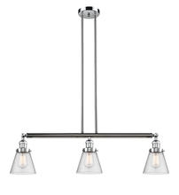 Innovations Lighting 213-PC-G64 - Cone - 3 Light - 39 inch - Polished Chrome - Stem Hung - Adjustable Island Light