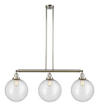 Innovations Lighting 213-PN-G204-12 - Beacon - 3 Light - 44 inch - Polished Nickel - Stem Hung - Island Light