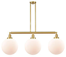 Innovations Lighting 213-SG-G201-12 - Beacon - 3 Light - 44 inch - Satin Gold - Stem Hung - Island Light