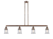 Innovations Lighting 214-AC-G182S - Canton - 4 Light - 51 inch - Antique Copper - Stem Hung - Island Light