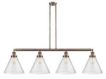 Innovations Lighting 214-AC-G44-L - Cone - 4 Light - 56 inch - Antique Copper - Stem Hung - Island Light