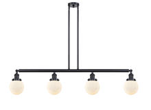 Innovations Lighting 214-BK-G201-6 - Beacon - 4 Light - 51 inch - Matte Black - Stem Hung - Island Light