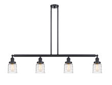 Innovations Lighting 214-BK-G513 - Bell - 4 Light - 50 inch - Matte Black - Stem Hung - Island Light