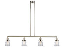 Innovations Lighting 214-PN-G182S - Canton - 4 Light - 51 inch - Polished Nickel - Stem Hung - Island Light