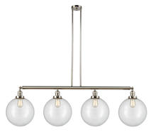 Innovations Lighting 214-PN-G202-12 - Beacon - 4 Light - 56 inch - Polished Nickel - Stem Hung - Island Light