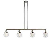 Innovations Lighting 214-PN-G202-6 - Beacon - 4 Light - 51 inch - Polished Nickel - Stem Hung - Island Light